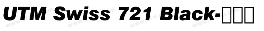 UTM Swiss 721 Black字体转换